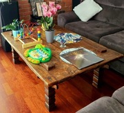 Stylowa ława kolonialna z drewna - stolik kawowy