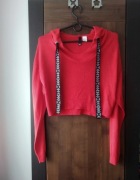 Bluza crop top XS sweterkowa bluza H&M ozdobne sznurki