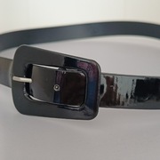 **PASEK lakierowany CZARNY do sukienki 92 x 2,5 cm