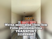 Wełna mineralna 15cm i 5cm. folia wyprzedaż 