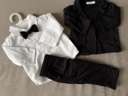 Garnitur na chrzest garniturek 68 czarny komplet