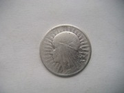 POLSKA MONETA  2 zł 1932 r. GŁOWA KOBIETY JADWIGA (SREBRO ) 