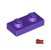 Klocki Lego Plate 1x2 3023 3szt. 