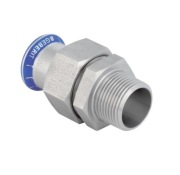 GEBERIT Mapress Edelstahl | Śrubunek przejściowy d42-R1"1/2 (2 szt.)