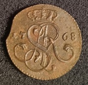 Grosz 1768 r G Stanisław August Poniatowski 