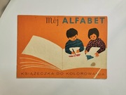 Mój Alfabet stara książeczka dla kolorowania unikat PRL vintage