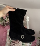 Kozaki czarne Giulio Santoro 37 zdobienia