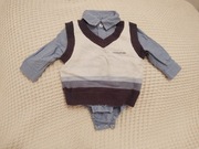 Body stylizowane na koszulę i bezrękawnik r 56 /62