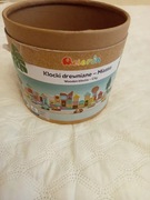 Klocki drewniane w wiaderku- 66 sztuk