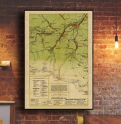 STARY PLAN JAGNIĄTKÓW 1935r. Agnetendorf 70x50cm