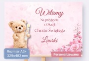 TABLICA POWITALNA NA CHRZEST ŚWIĘTY – PERSONALIZOWANY PLAKAT 33 x 48 cm