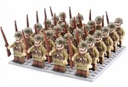 Zestaw Klocków Figurki Żołnierze Wojskowi Armia 24 szt. z karabinami