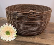 Organizer,miseczka handmade uszyta ze sznurka bawłnianego 