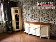 Biała Dębowa Komoda 180` Ludwik Blat Dąb BEKAS Producent Mebli 