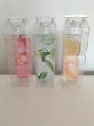 Zestaw 3x Butelka 1L Bidon Karton na Wodę Sok