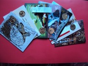 Komplet 7 blistrów z monetami 2zł z 2002r jak na foto