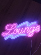 Neon LED „Lounge” Niebiesko-Różowy