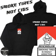Bluzy z kapturem SMOKE TIRES NOT CIGS MICHELIN