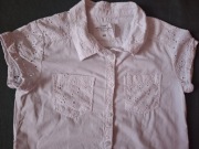 Koszula krótki rękaw dziewczęca rozmiar 134