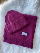 Cashmere komplet czapka i szal 50% kaszmir 50% wełna wool kasz