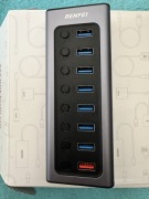 Hub USB 7x 3.0 +1 Aluminiowy rozgałęźnik portów