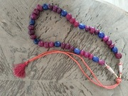 Różaniec z rubinów i szafirów