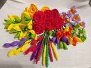 Zestaw nr 1 - 44 szt. kwiatów, palma wielkanocna 