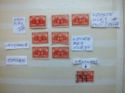 8szt. znaczki Fi U1 / U8 URZĘDOWE Polska 1920r. PMW Cyfry czyste *