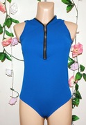 Wiskozowe niebieskie Body damskie z zamkiem S (36)