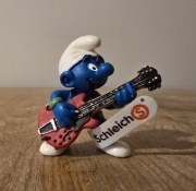 Schleich smerf smurf z gitarą figurka model wycofany z 1997 r