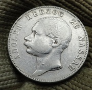 TALAR  KSIĘSTWA  NASSAU  Z 1863 R.  SREBRO ORYGINAŁ