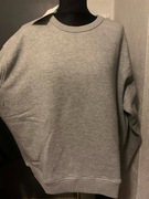 ZARA bluza z dzianiny dresowej oversize casual szara melanż duża