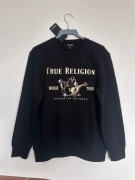 True Religion Black And Gold Buddha Sweatshirt crewneck - unisex