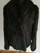 Futro Naturalne Lis Kurtka R M L Czekoladowy Brąz Idealne