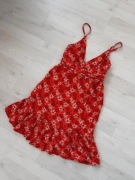 sukienka pomarańczowa w kwiaty Bik Bok XS 34