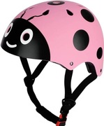 Wopohy Kask Rowerowy Dziecięcy Różowy Biedronka S