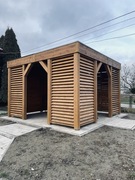 Solidna Altana Altanka z Żaluzjami 400x400 MD DREWUTNIA PRACOWNIA STOLARSKA