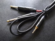 Kabel audio profesjonalny Reds Music 2x TS Jack 6,35 - TRS MiniJack 3,5