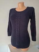 Sweterek damski sweter pleciony dzianinowy tunika 3/4 rękaw