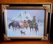 UŁAN NA PATROLU- OBRAZ OLEJNY NA PŁÓTNIE-J. KOSSAK