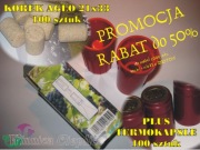 Korkownica ręczna + 100 korków Ø21 i termokapsle