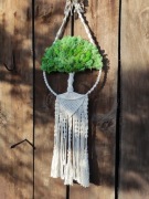 Makramowe drzewko Boho z chrobotkiem