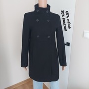 Marc O'Polo płaszcz czarny klasyczny wełna kaszmir S