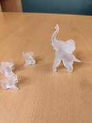 Zestaw słoników szklanych ręczna robota figurka