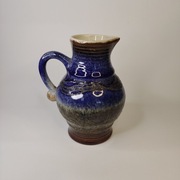 Wazonik Strehla. Szkliwiony w kolorze kobaltowym. - lata 60