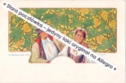 Malarz LEON WEIN H. Altenberg Lwów Ludowy motyw secesyjny nr VIII 1899