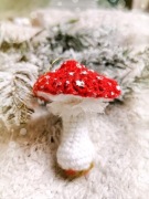 bombka zawieszka muchomor grzybek, białe czerwone bombki na choinkę