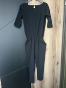 Długi czarny kombinezon damski L