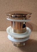 Korek do umywalki klik klak złoty z przelewem