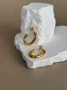 Złote kolczyki rynienki Eleganckie Zezu jewelry